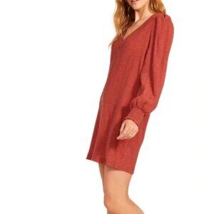BB DAKOTA X STEVE MADDEN Ruston Textured Long Sleeve Shift Minidress